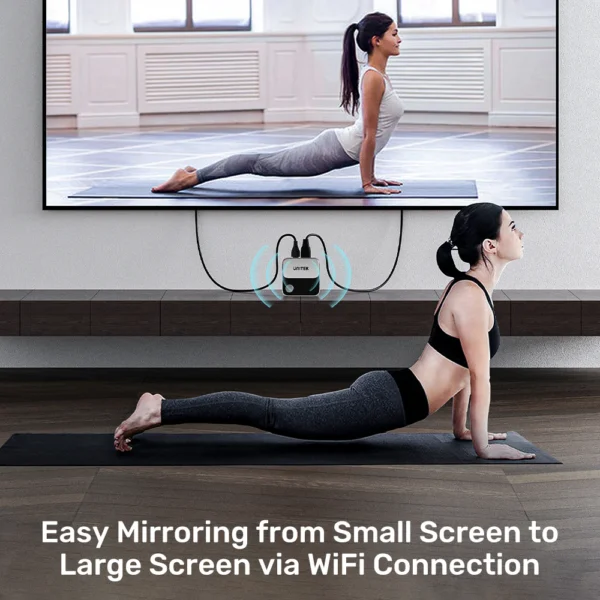 UNITEK 4K Wireless Screen Mirroring Device 4K@60Hz Ultra HD, Plug-and-Play - Image 4