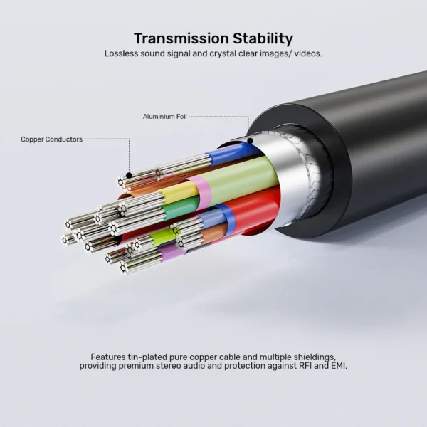 UNITEK HDMI to VGA Cable (2 Meter) Full HD 1080P@60Hz Gold-Plated Connectors - Image 10