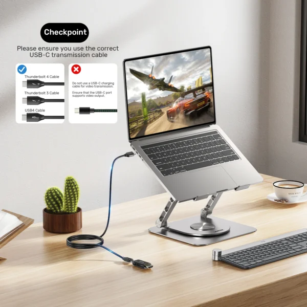 UNITEK USB-C Female to HDMI Male Adapter 4K@60Hz Thunderbolt 3/4 Plug & Play - Image 5