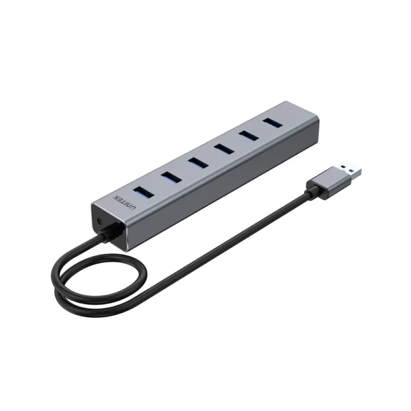 UNITEK uHUB S7 7-Port USB 3.0 Powered Hub (40cm) Aluminum Enclosure, BC1.2 Charging, LED Indicator - Image 7