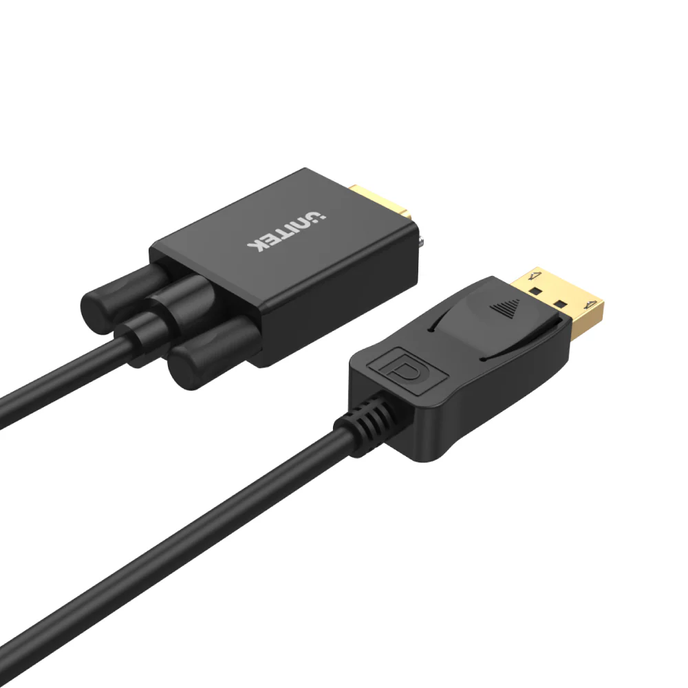 UNITEK DisplayPort to VGA Cable (1.8 Meter) Full HD 1080P Plug-and-Play - Image 5