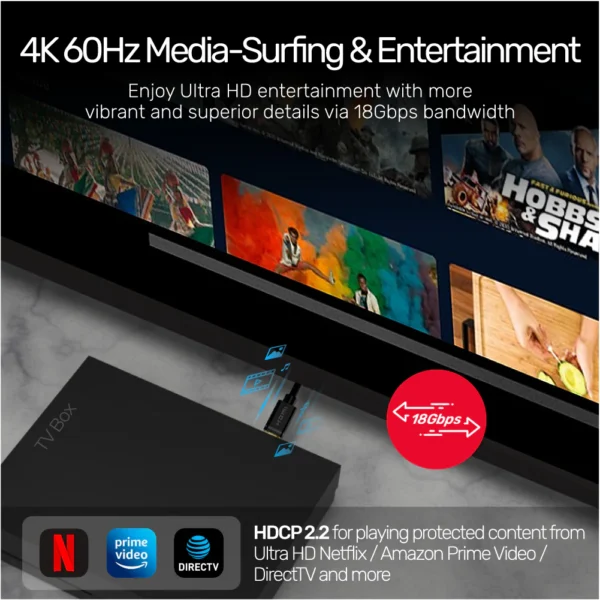 UNITEK 4K HDMI to HDMI Right Angle 270° Cable (3 Meter) 4K@60Hz, 18Gbps, HDR10, HDCP 2.2, Gold-Plated Connector - Image 3