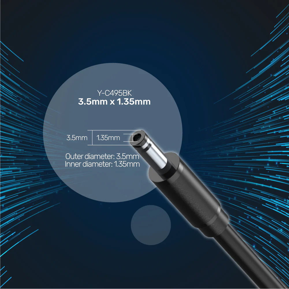 UNITEK USB-A to DC 3.5x1.35mm Power Charging Cable (1 Meter) 15W, 5V/3A, Nickel-Plated Connectors - Image 4