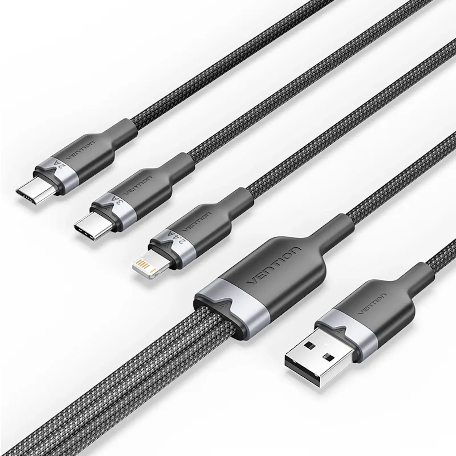 VENTION CPTBG 3-in-1 USB 2.0 Charging Cable 3A Fast Charging