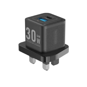 VENTION FEQB0-UK GaN III 30W Fast Wall Charger 2-Port USB (Black) UK Plug