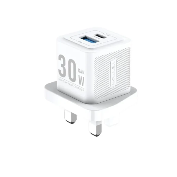 VENTION FEQW0-UK GaN III 30W Fast Wall Charger White UK Plug
