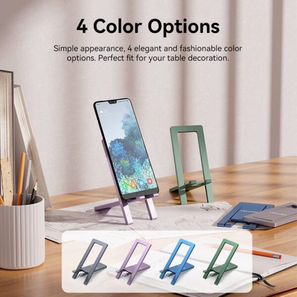 VENTION KCYH0 Portable Phone Stand Ultra-Thin, Foldable Aluminum Alloy (Gray) - Image 10