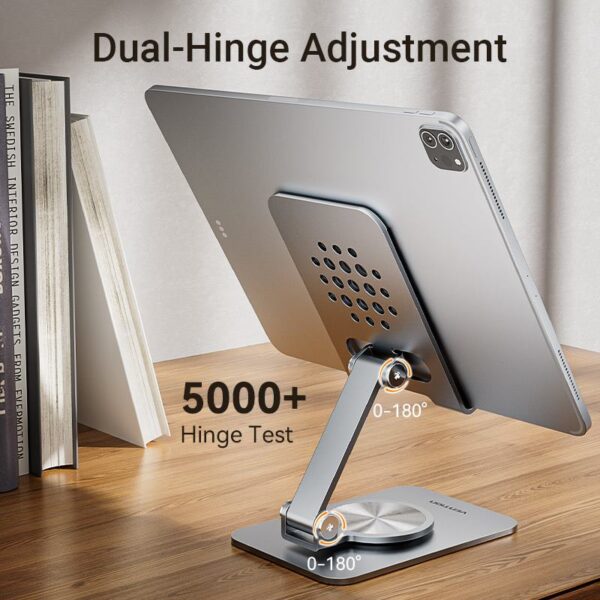 VENTION KSDH0 Articulating Desk Phone Stand 360° Rotatable Aluminum Alloy (Gray) - Image 6