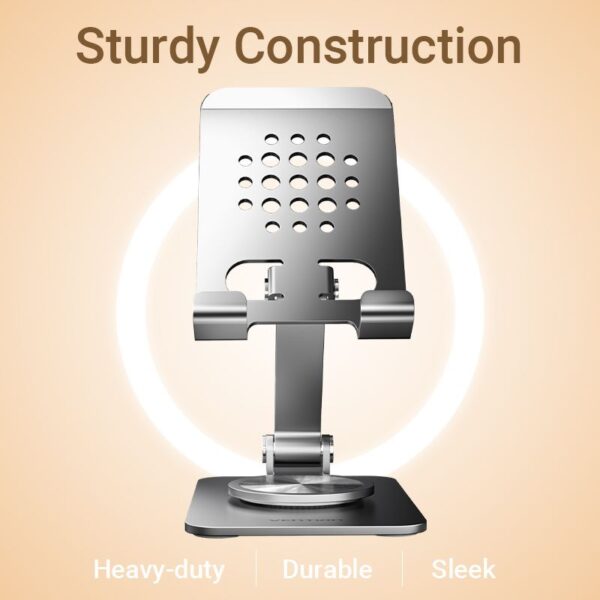 VENTION KSDH0 Articulating Desk Phone Stand 360° Rotatable Aluminum Alloy (Gray) - Image 7