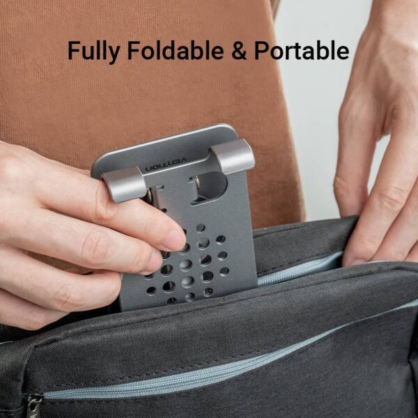 VENTION KSDH0 Articulating Desk Phone Stand 360° Rotatable Aluminum Alloy (Gray) - Image 10