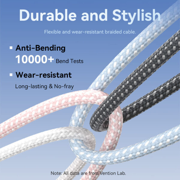 VENTION LALWF USB-C to Lightning Cable (1 Meter) MFi Certified, 3A Fast Charging - Image 4