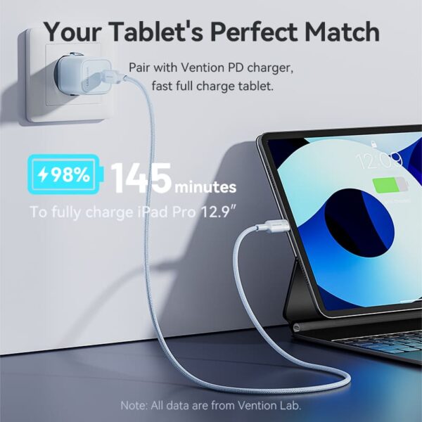 VENTION LALWF USB-C to Lightning Cable (1 Meter) MFi Certified, 3A Fast Charging - Image 7