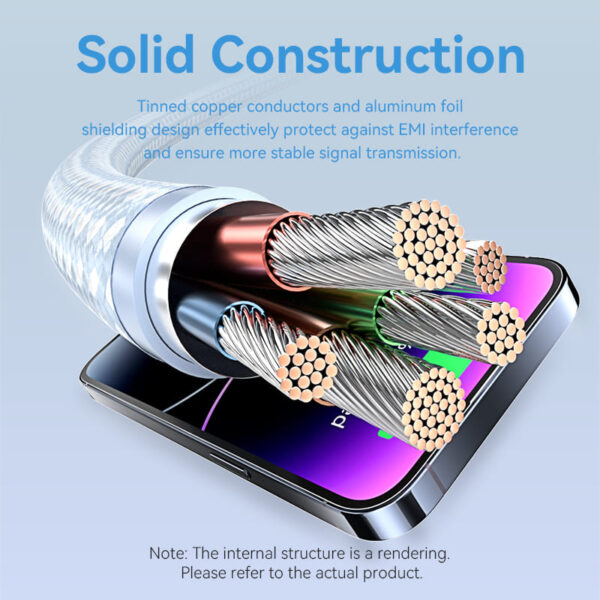 VENTION LALWF USB-C to Lightning Cable (1 Meter) MFi Certified, 3A Fast Charging - Image 9