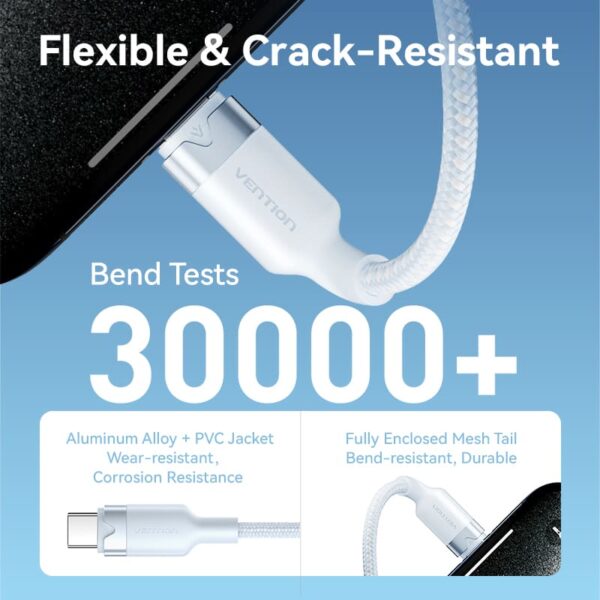 VENTION LALWF USB-C to Lightning Cable (1 Meter) MFi Certified, 3A Fast Charging - Image 10