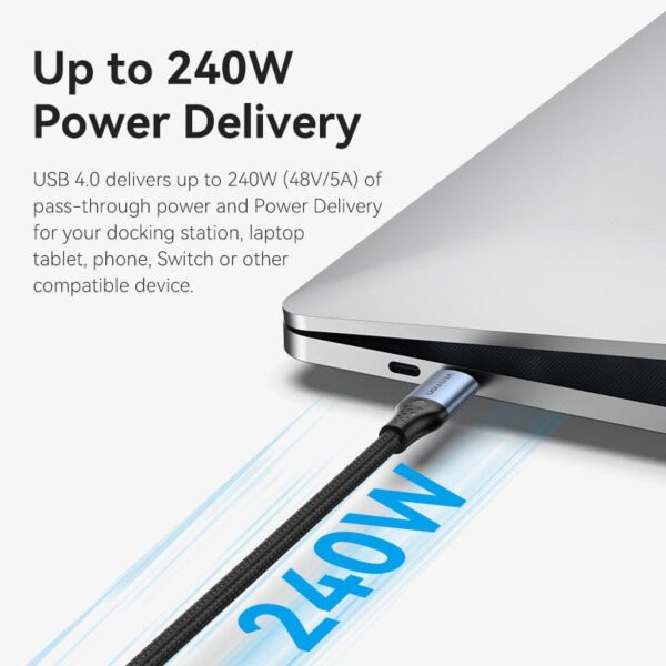 VENTION TAVHF USB 4.0 Type-C 240W PD Fast Charging (1 Meter) Thunderbolt 4, 40Gbps Data Transfer, 8K@60Hz Screen Mirroring - Image 6
