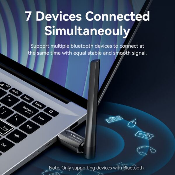 VENTION KDTB0 USB Wi-Fi Adapter 650 Mbps 6dBi High-Gain Antenna - Image 3