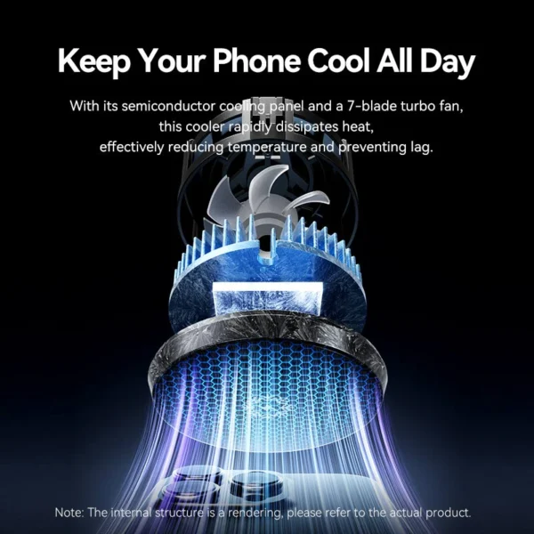 VENTION KQKB0 Magnetic Phone Cooler with 3-Speed Adjustment for iPhone & Android - Image 6