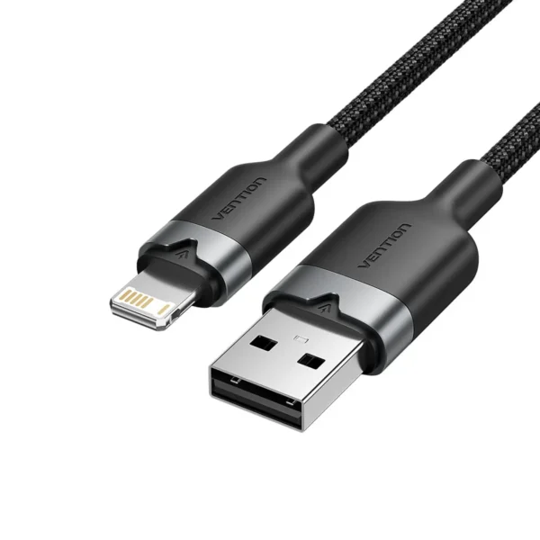 VENTION LANBH USB 2.0 Type-A Male to Lightning Male 2.4A Cable 2 Meter Black
