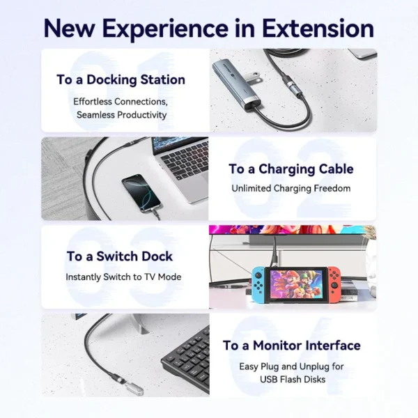 VENTION TRFBD USB 3.2 Gen2 Type-C Extension Cable (0.5 Meter) 10Gbps, 5A, 4K@60Hz - Image 4