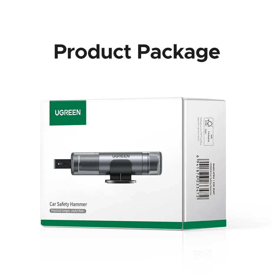 UGREEN 35347 Car Window Breaker & Seatbelt Cutter (Life-Saving Emergency Tool) - Image 8