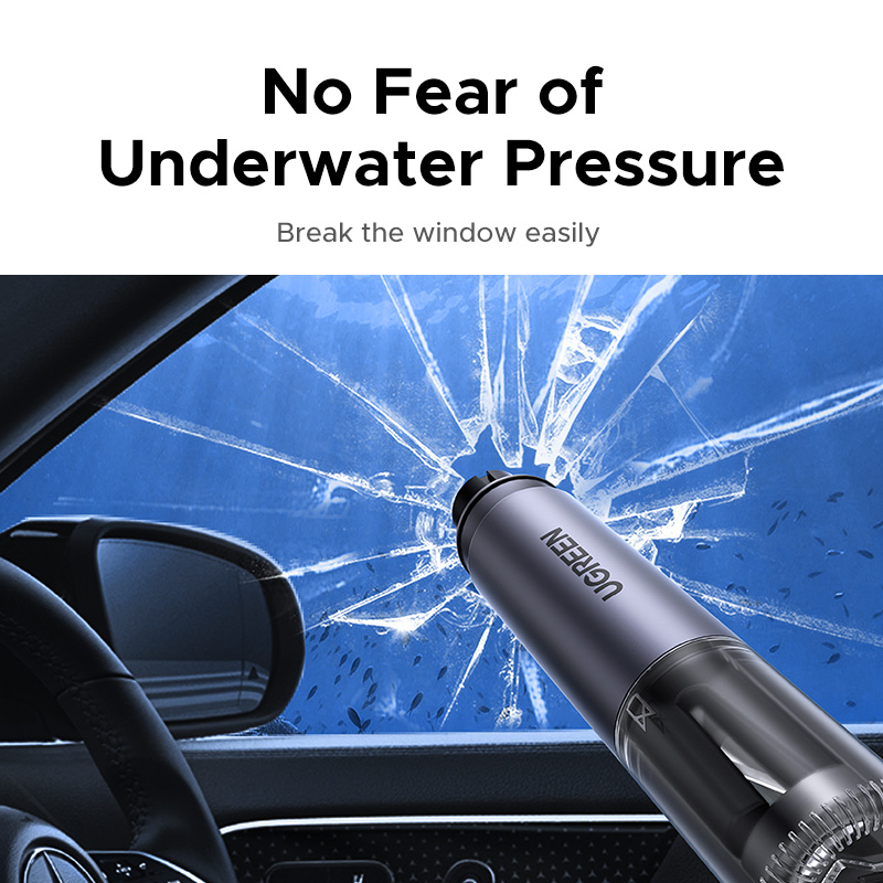 UGREEN 35347 Car Window Breaker & Seatbelt Cutter (Life-Saving Emergency Tool) - Image 3