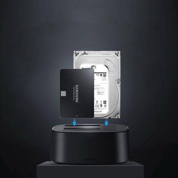 UGREEN 50857 Dual-Bay SATA Docking Station USB 3.0, 28TB Support, Offline Cloning - Image 4