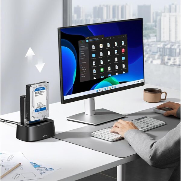 UGREEN 50857 Dual-Bay SATA Docking Station USB 3.0, 28TB Support, Offline Cloning - Image 10