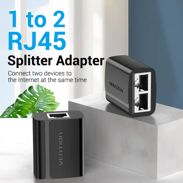VENTION IPTB0 RJ45 Splitter Adapter (2 Pack) Gold-Plated Connectors - Image 2