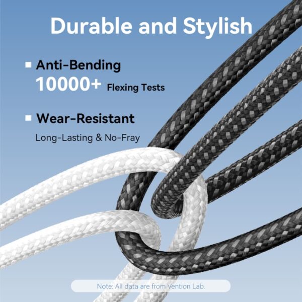 VENTION USB 2.0 A to C Cable 100W PD 6A Fast Charging Cable for iPhone 16/15 Series - Image 8