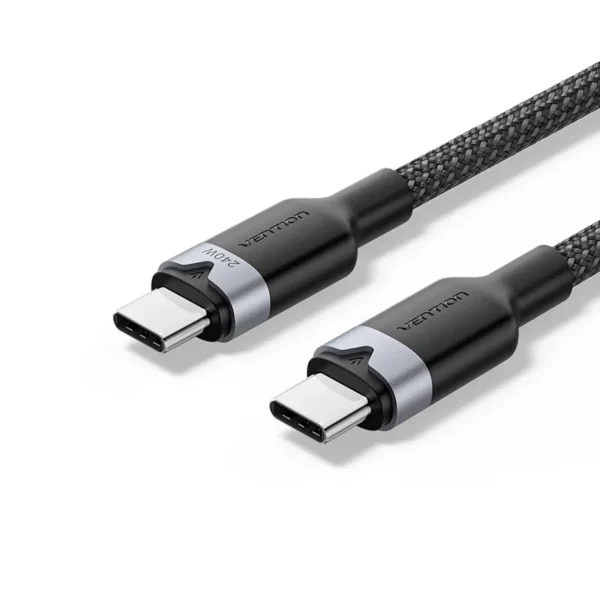 VENTION USB-C to USB-C Cable 240W PD3.1 Fast Charging (Nylon Braided) Black - Image 12