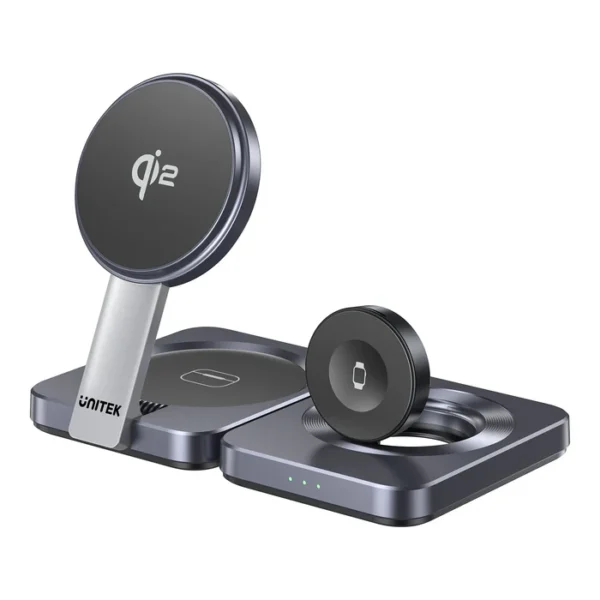 UNITEK Qi2 Foldable 3-in-1 Charging Station 15W MagSafe Wireless Charger - Image 13
