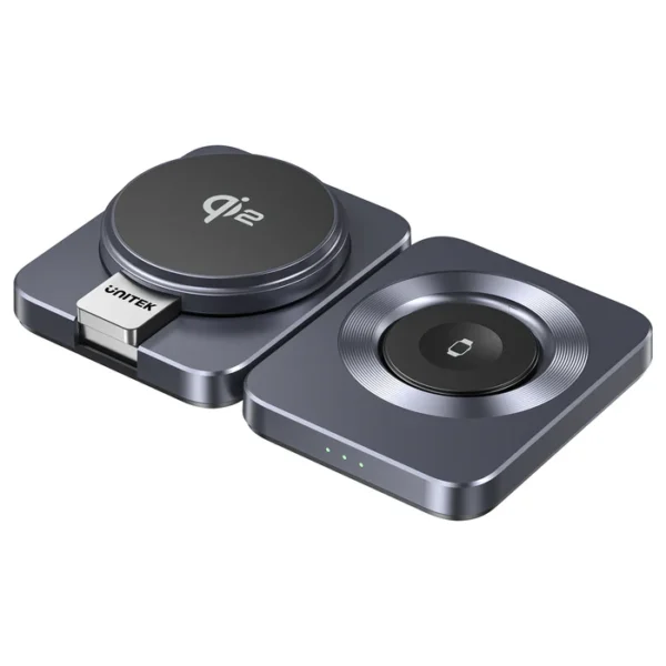 UNITEK Qi2 Foldable 3-in-1 Charging Station 15W MagSafe Wireless Charger - Image 12