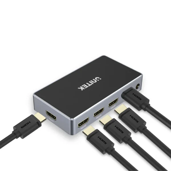 UNITEK 4K HDMI Switch 5 In 1 Out with IR Remote, Supports 4K@30Hz, HDR, 3D, Dolby - Image 4