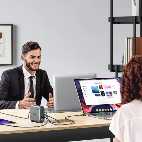 UNITEK 188W PD3.1 Desktop GaN Charging Station 5-Port Laptop & Phone Charger - Image 8