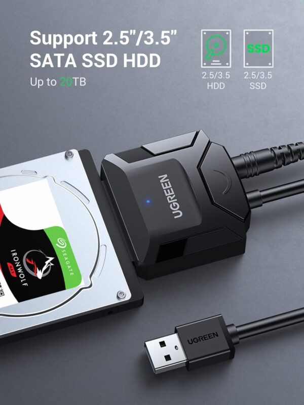 UGREEN 20231 SATA to USB 3.0 Adapter Cable 5Gbps UASP - Image 2