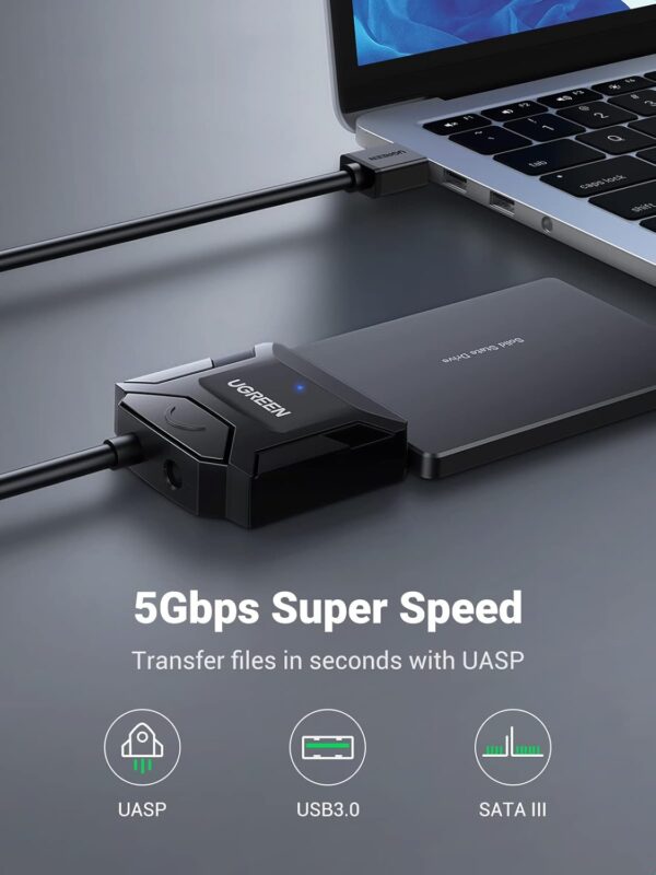 UGREEN 20231 SATA to USB 3.0 Adapter Cable 5Gbps UASP - Image 3