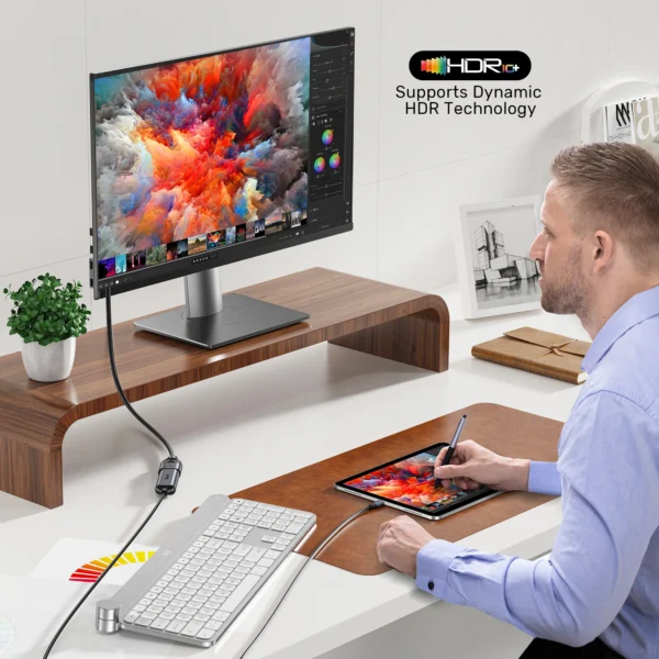 UNITEK Ultra Stream 8K HDMI Extension Cable (1 Meter) 8K@60Hz, 4K@120Hz - Image 4