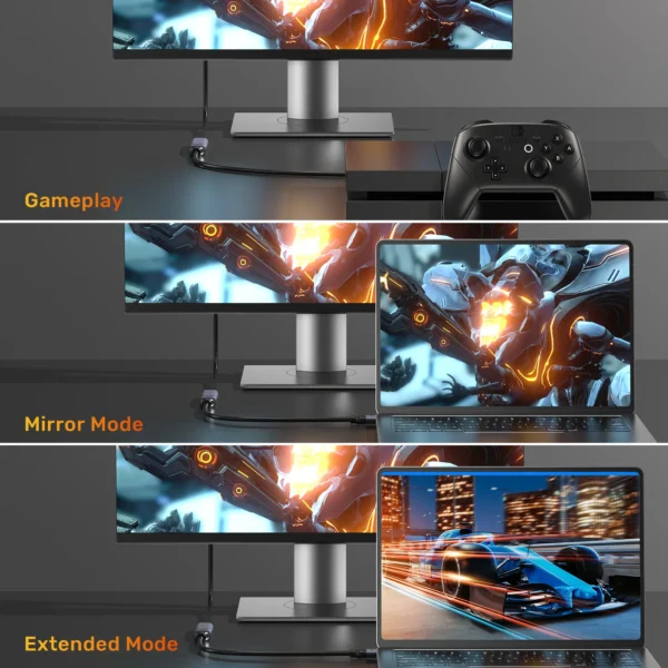 UNITEK Ultra Stream 8K HDMI Extension Cable (1 Meter) 8K@60Hz, 4K@120Hz - Image 8