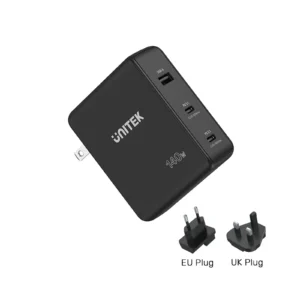 UNITEK P1115A 140W PD3.1 GaN Wall Charger, 3-Port Fast Charger