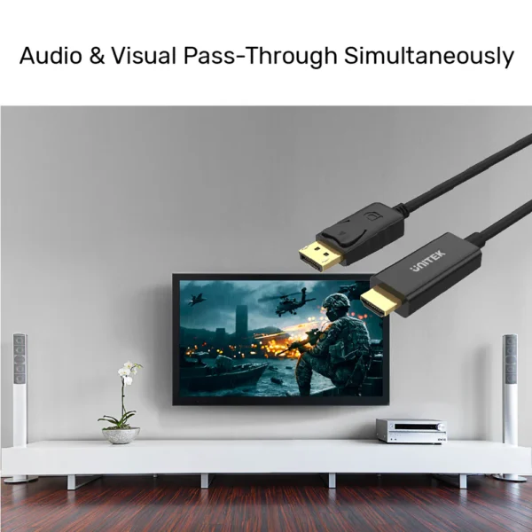UNITEK Y-5118CA DisplayPort to HDMI Cable (1.8 Meter) 1080P Full HD - Image 5