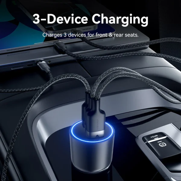 VENTION FFQB0 100W USB C Car Charger Smart Trickle Charging - Image 6