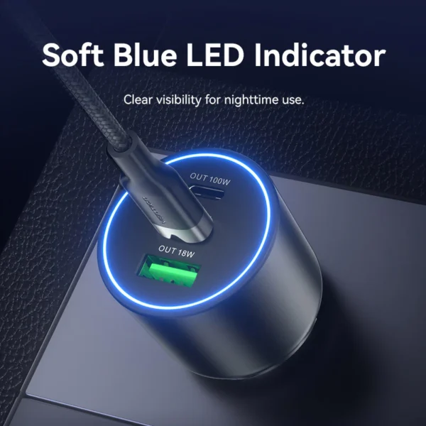 VENTION FFQB0 100W USB C Car Charger Smart Trickle Charging - Image 14