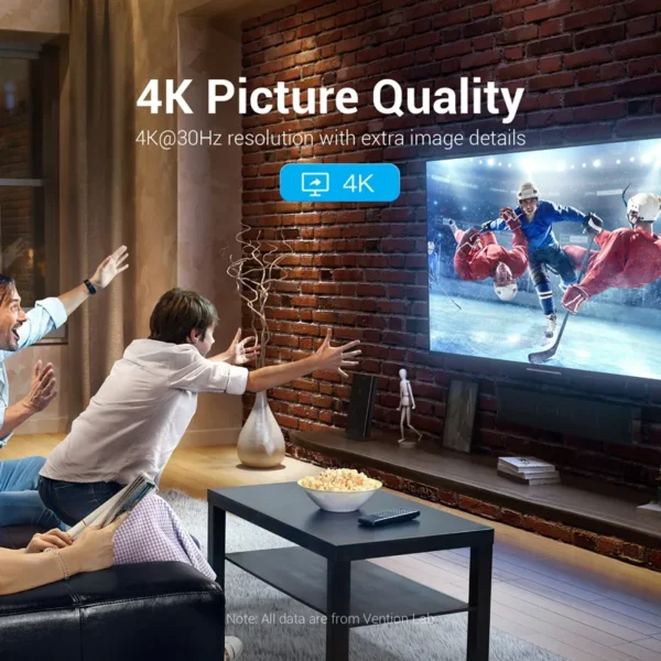 VENTION HAG DisplayPort to HDMI Cable (4K@30Hz) Gold-Plated Connectors - Image 3