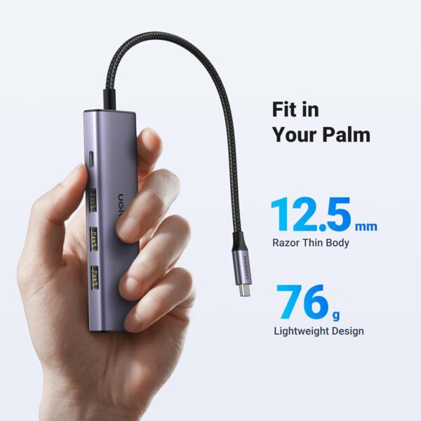 UGREEN 15597 5-in-1 USB C Hub with 4K@60Hz HDMI 100W PD Charging 3x USB 3.0 Ports - Image 7