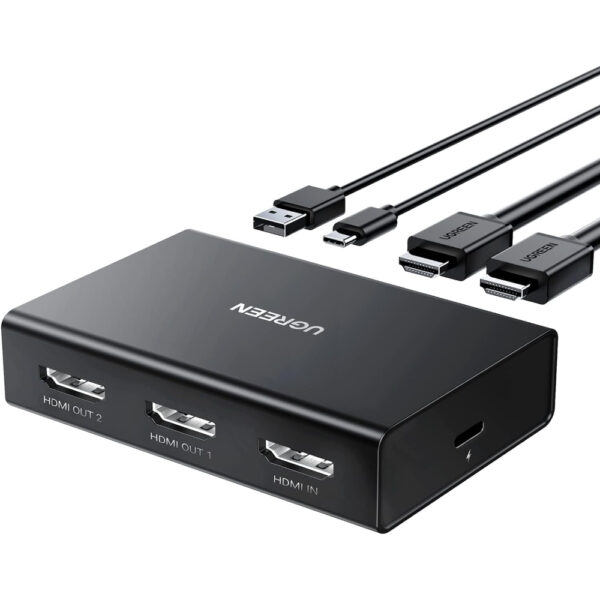 UGREEN 90513 HDMI Splitter 1 in 2 Out 4K@60Hz HDR HDCP 2.2 EDID Control - Image 2