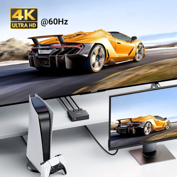 UGREEN 90513 HDMI Splitter 1 in 2 Out 4K@60Hz HDR HDCP 2.2 EDID Control - Image 4