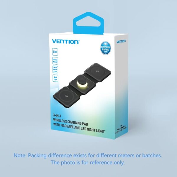 VENTION 3-in-1 15W Wireless Charging Pad with MagSafe and LED Night Light - Image 14