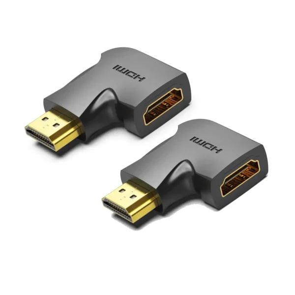 VENTION 4K@60Hz HDMI 270 Degree Male to Female Verticle Flat Adapter Black – Gold-Plated Connector - Image 9