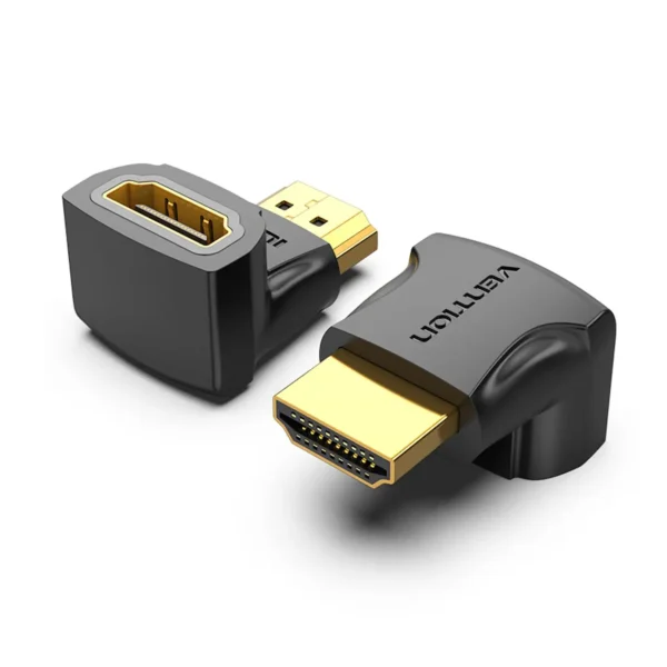 VENTION 4K@60Hz HDMI 90 Degree Male to Female Adapter Black – Gold-Plated Connector - Image 13