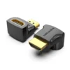 VENTION 4K@60Hz HDMI 90 Degree Male to Female Adapter Black
